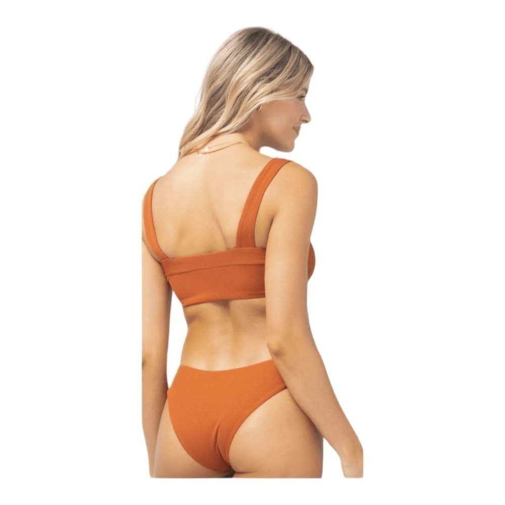 L*Space Ribbed Lee Lee Bikini Top - Amber NWT - Picture 2 of 5